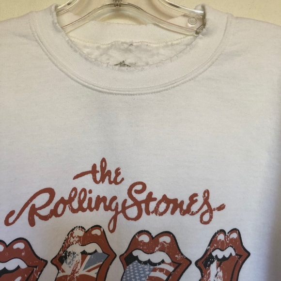 The Rolling Stones Lips Distressed  Sweatshirt - Picture 5 of 8